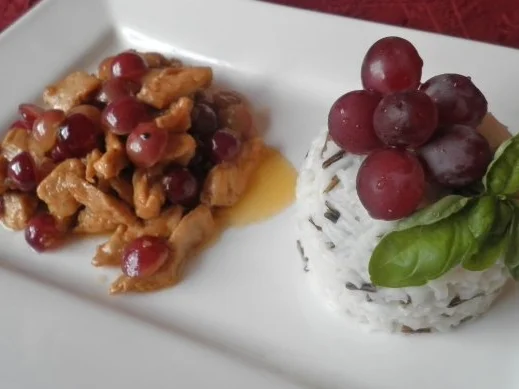 Sherry - Hähnchen mit Weintrauben - Rezept