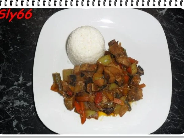 Fleischgerichte:Schopfbraten mit Wokgemüse - Rezept