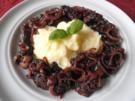 Putenleber in Rotwein - Zwiebel - Soße - Rezept