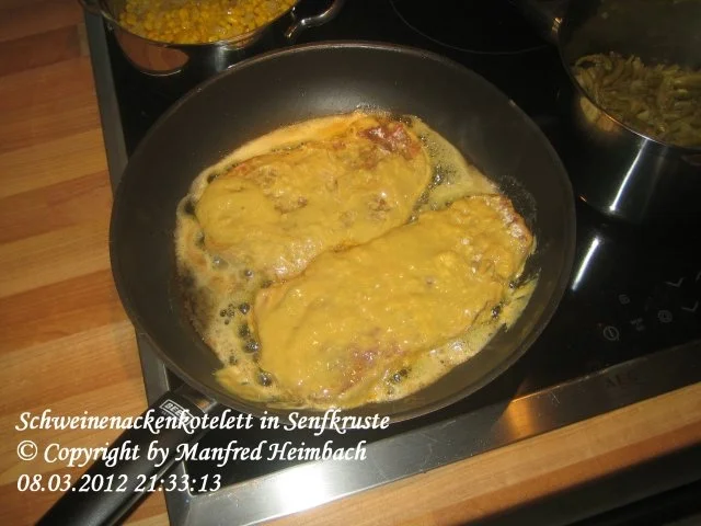 Fleisch – Schweinenackenkoteletts in Senfkruste - Rezept - Bild Nr. 4