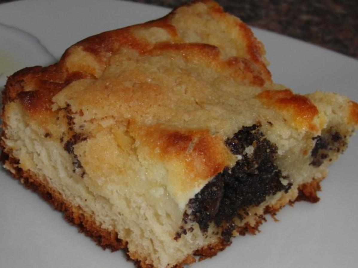 Mohn Hefe Quarkkuchen Kleckselkuchen - einfach - 312 kcal/100g