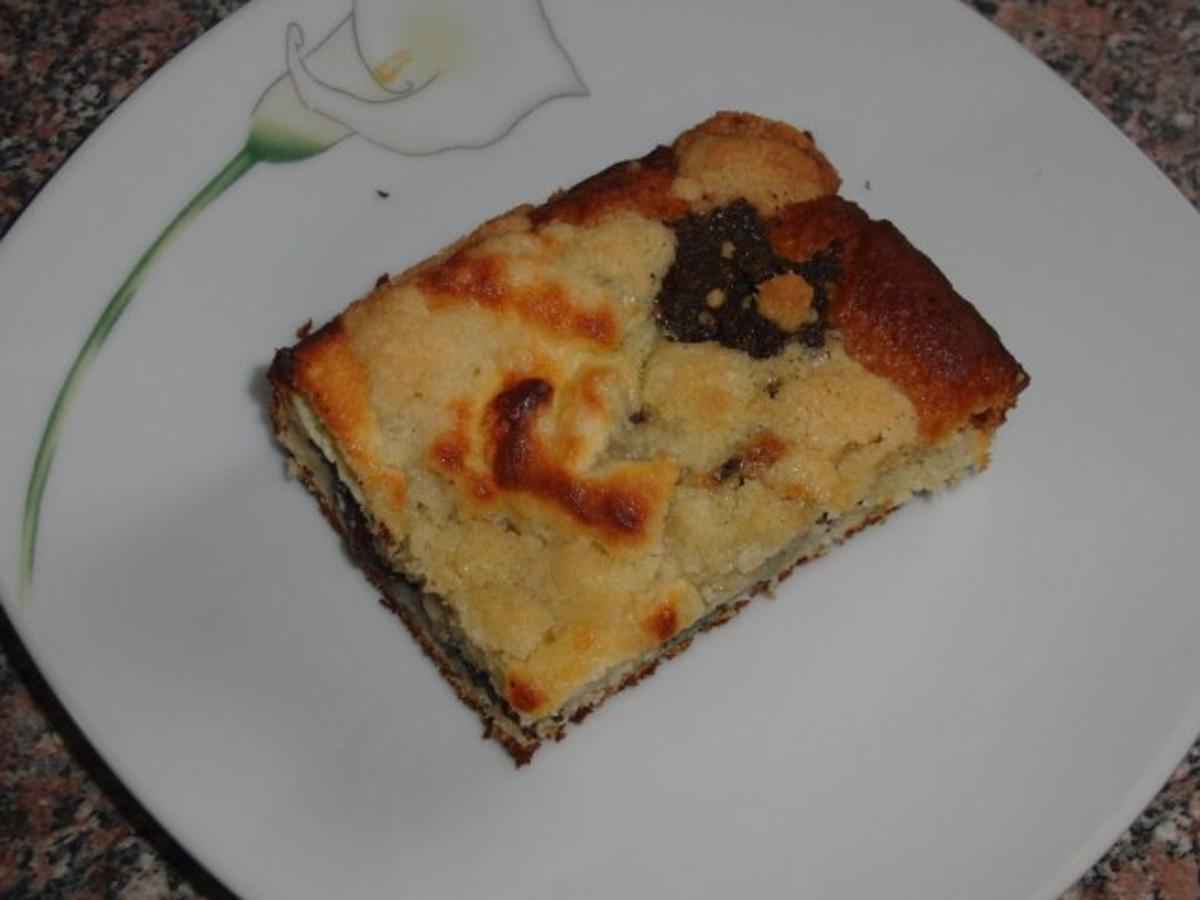 Mohn Hefe Quarkkuchen Kleckselkuchen - einfach - 312 kcal/100g