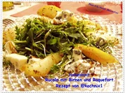 Rucola mit Birnen und Roquefort - Rezept