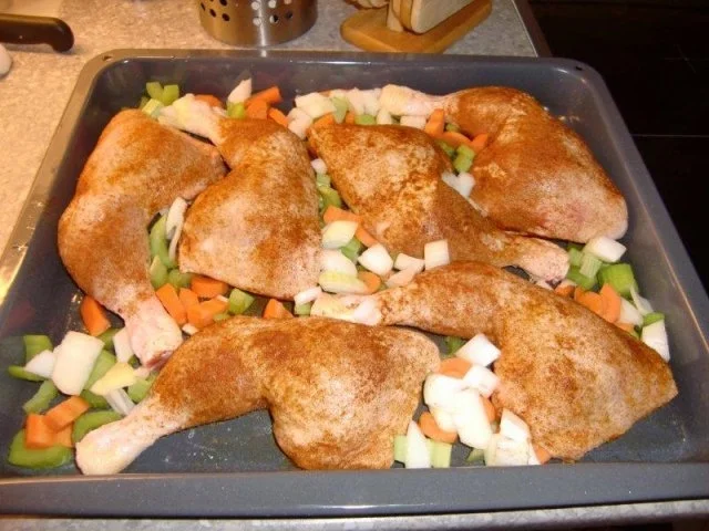 Heiko`s Hähnchenkeulen aus dem Ofen - Rezept - Bild Nr. 5