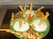 Knabberplatte mit Dips - Rezept