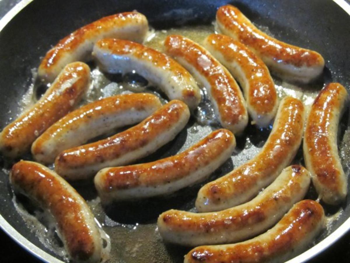 Rostbratwurst-Kartoffel-Salat mit Champignons - Rezept - Bild Nr. 3