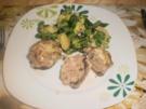 Hackfleisch-Champignons mit Kartoffel-Feldsalat - Rezept