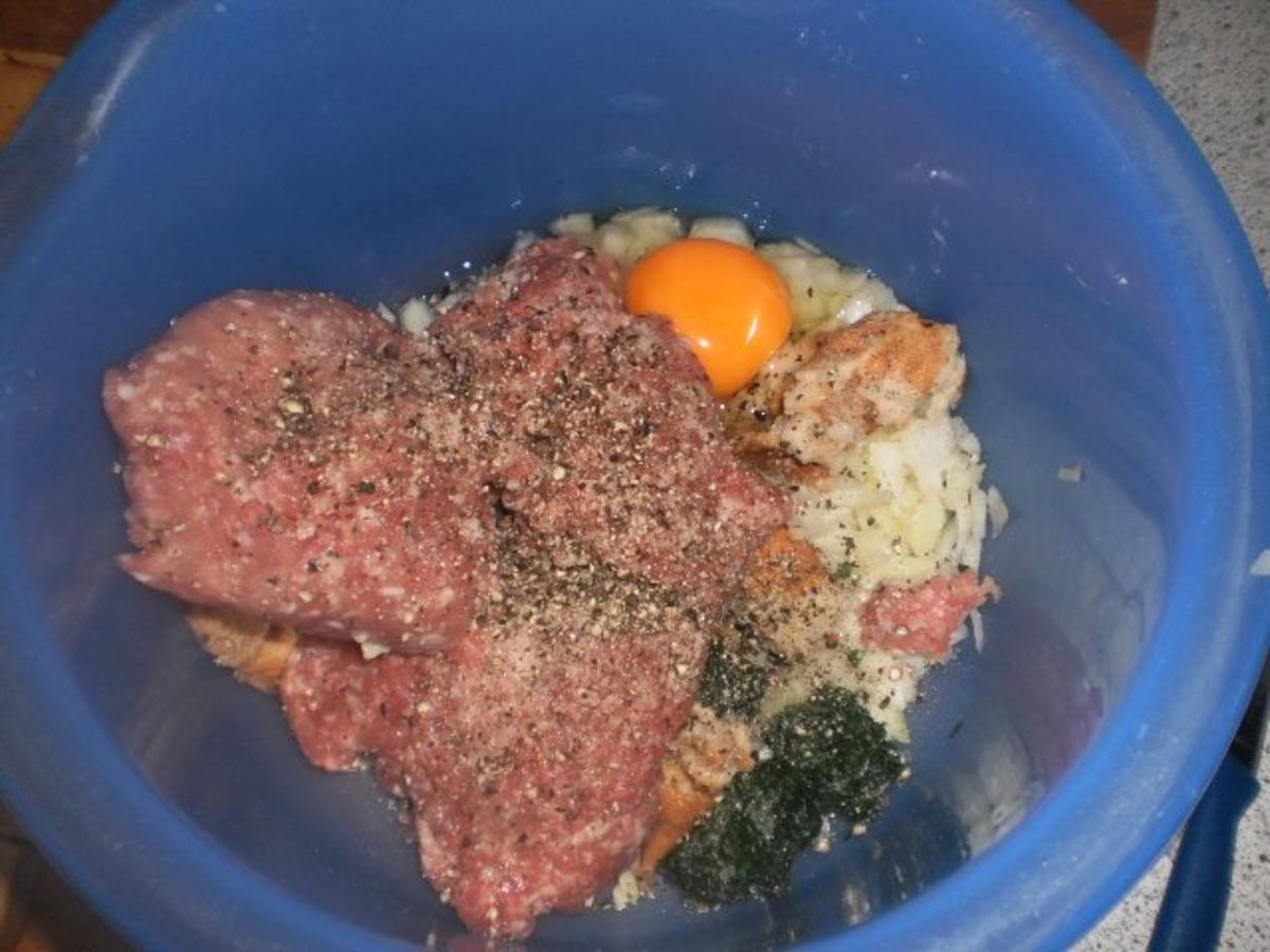 Hackfleisch-Champignons mit Kartoffel-Feldsalat - Rezept - Bild Nr. 7