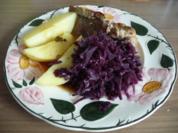Gemüsebeilage :  Apfelrotkohl - Rezept