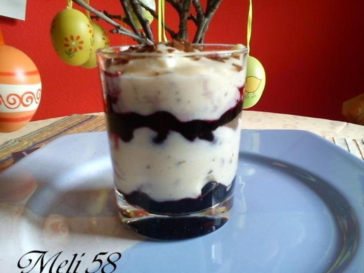 Desserts: Vanillepudding mit Walnüssen und karamellisierten Heidelbeeren - Rezept