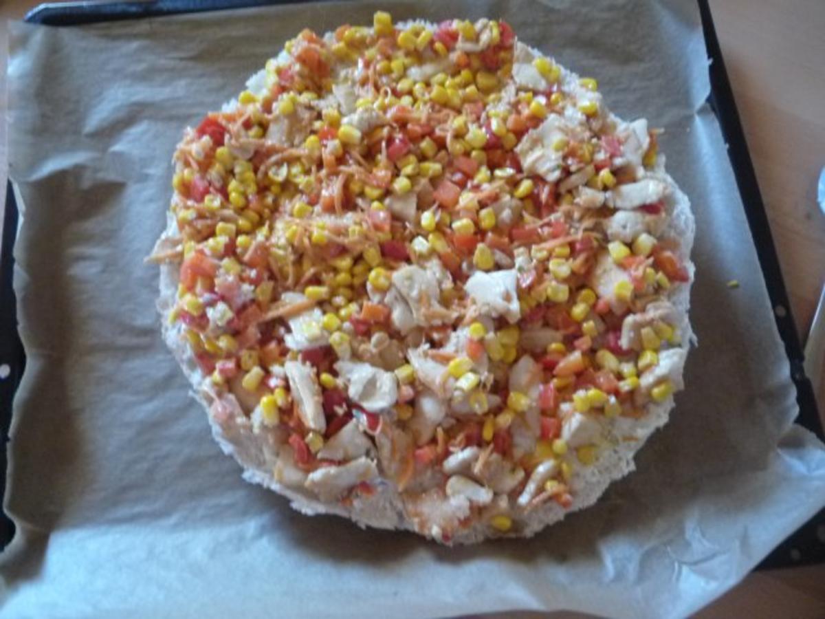 Schnelle Hähnchenpizza - Rezept - Bild Nr. 3