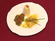 Maach Paturi - Bengalisches Fischfilet mit Okra und Safranreis - Rezept