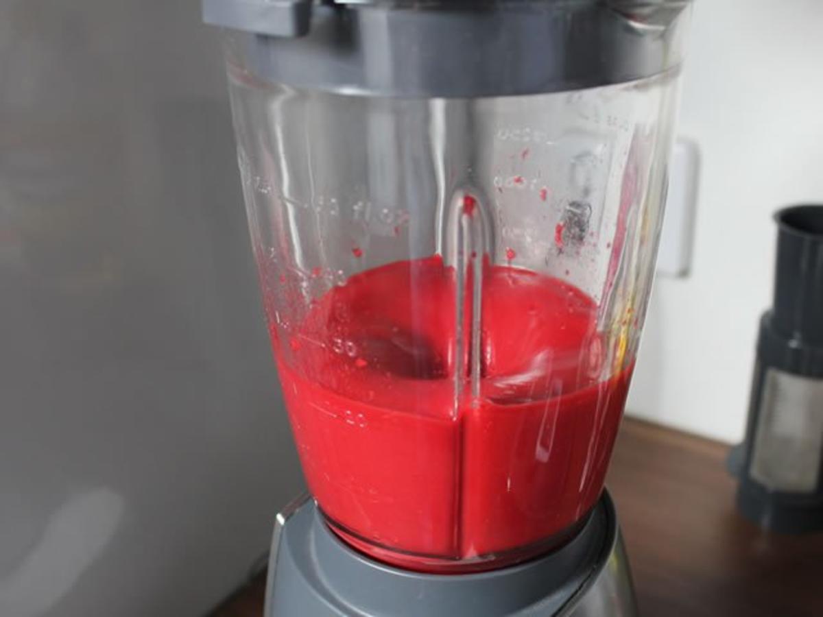 Himbeermarmelade mit weißem Balsamico und Orange - einfach - 210 kcal/100g
