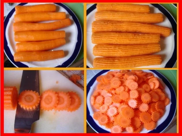 Rezept: Möhrenblütengemüse mit Chili und Ingwer Möhrenblütengemüse mit Chili und Ingwer - Rezept