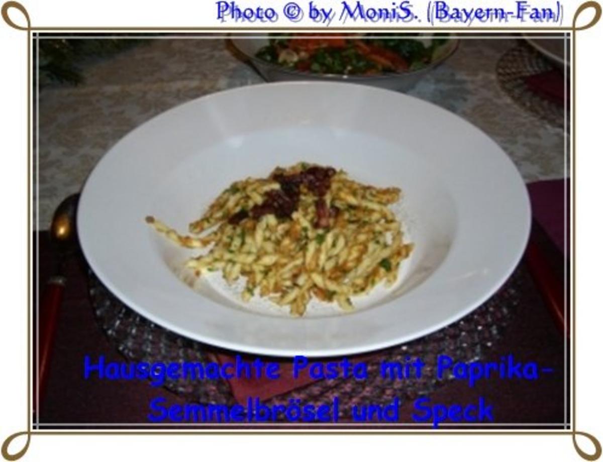 Pasta mit Paprika - Semmelbrösel und Speckwürfel - Rezept - Bild Nr. 2