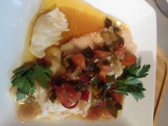 Rezept: Seewolf an eiskalter Chili-Limonen-Sauce Seewolf an eiskalter Chili-Limonen-Sauce - Rezept