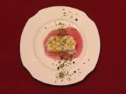 Kulfi - Mangoeis auf Granatapfelspiegel (Meike Gottschalk) - Rezept