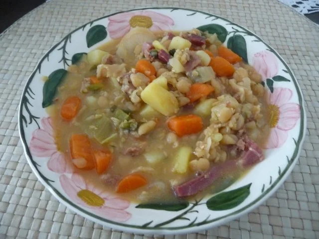 Süppchen : Erbsensuppe aus dem Wok - Rezept