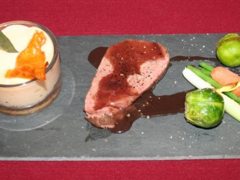 Rinderfilet &amp;quot;Sous vide&amp;quot; mit Süßkartoffel-Espuma und Gemüse - Rezept ...