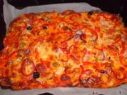 Pizza mit Quark-Öl-Teig - Rezept