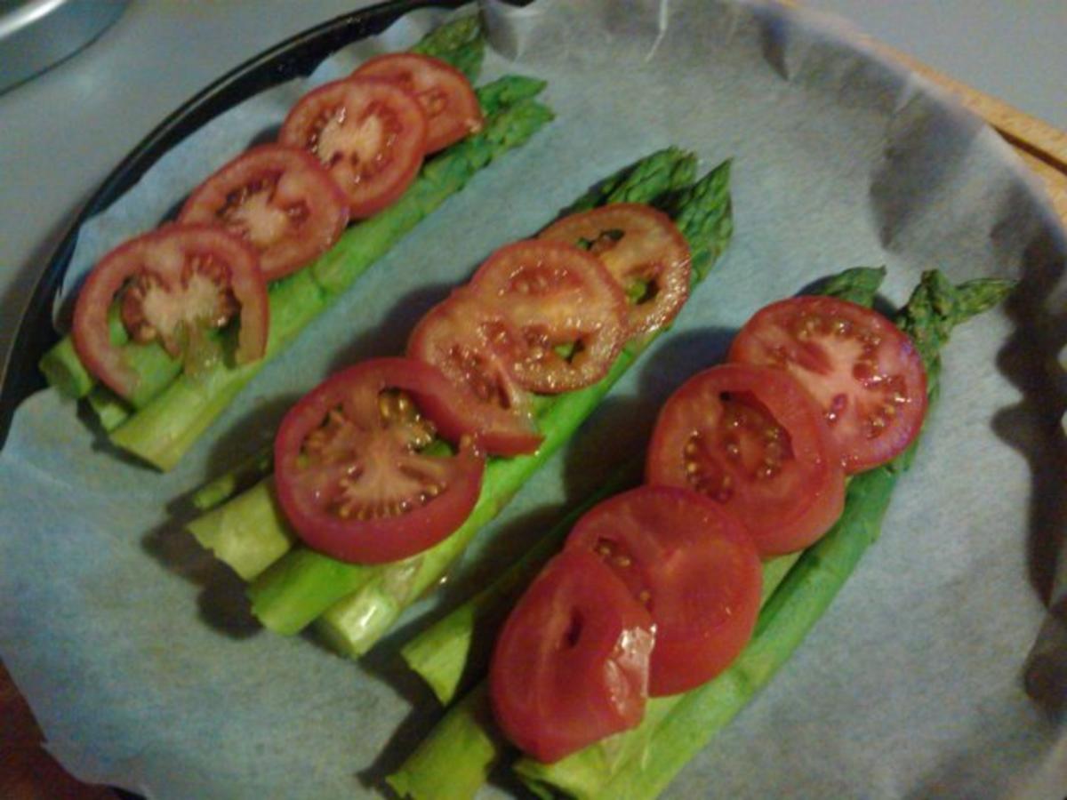Spargel an Tomaten und Pecorino - Rezept - Bild Nr. 2
