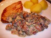 Champignons in Rahm - Rezept