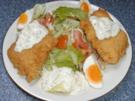 Backfisch mit Salat - Rezept