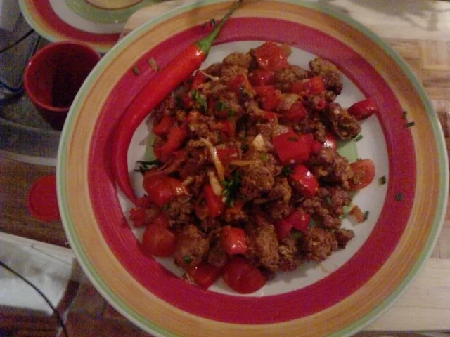 Pfanne in  Red oder Die rot-scharfe-chinesische -Versuchung - Rezept