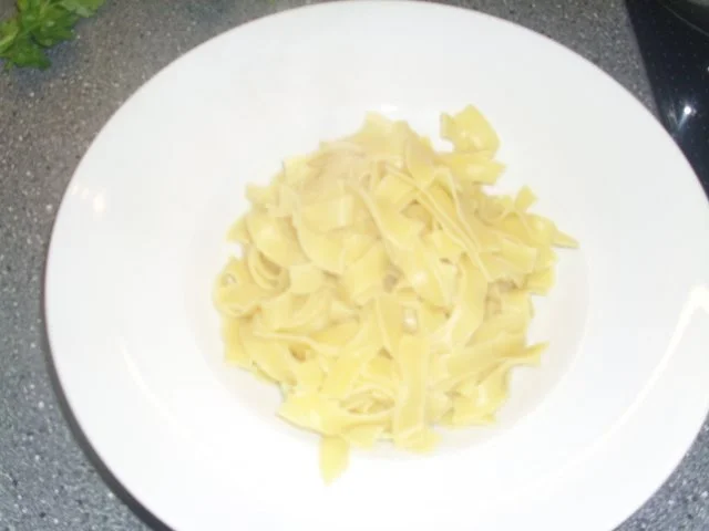 Geschnetzeltes mit Champignons und Bandnudeln - Rezept - Bild Nr. 4