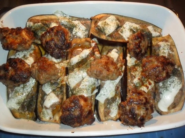 gefüllte auberginen - Rezept