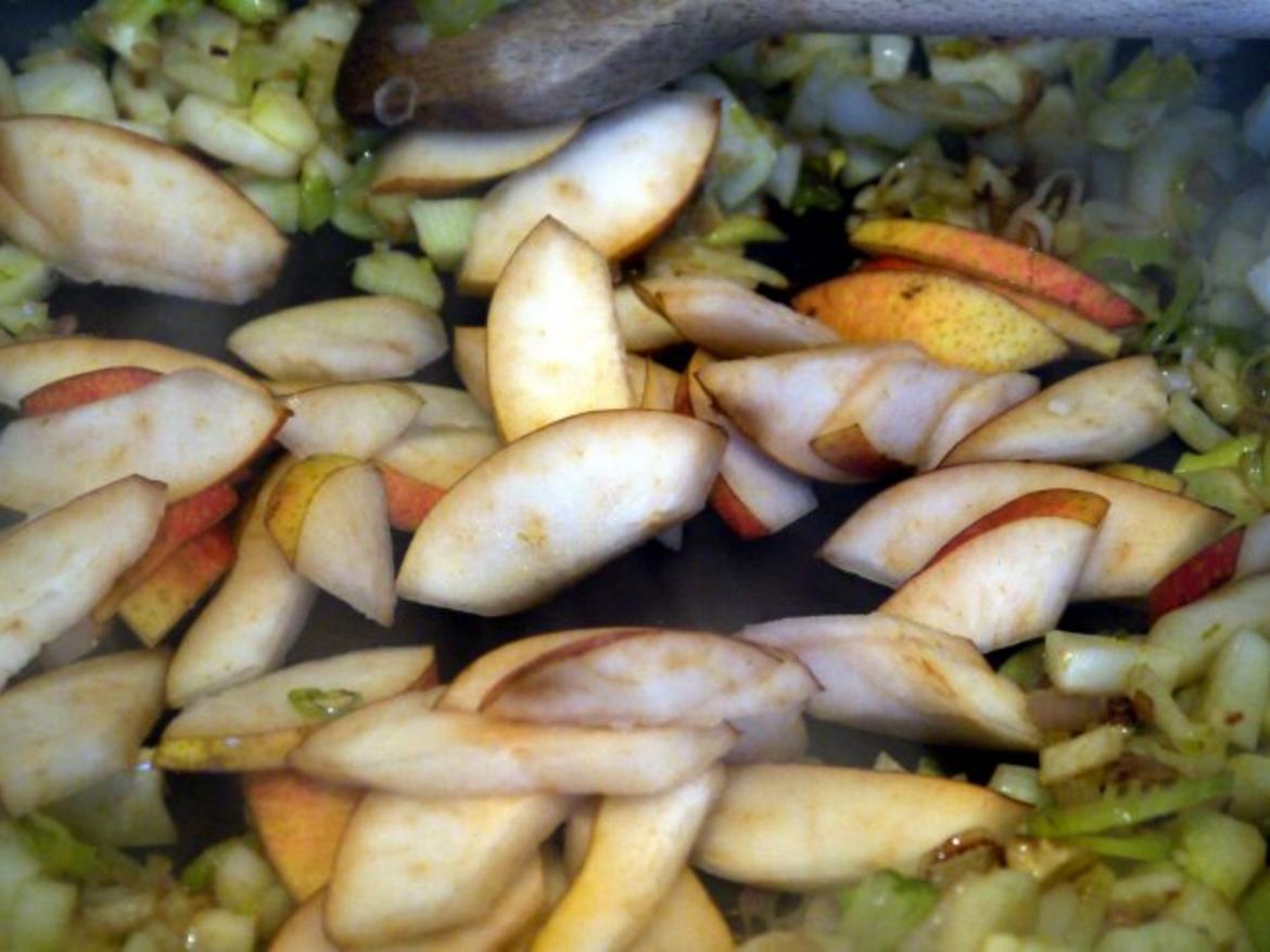 Curry Ebly mit geröstetem Fenchel und Birnen - einfach - 27 kcal/100g