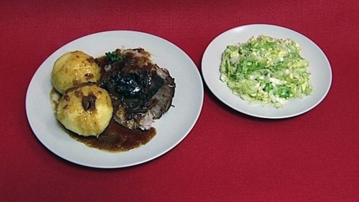 Bilder für Schweinebraten mit Knödeln (Rocco Stark) - Rezept