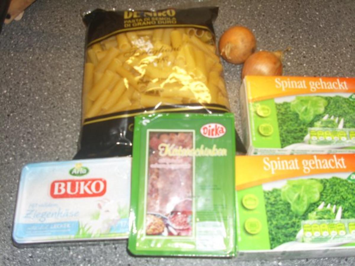Pasta mit Spinat und Ziegenfrischkäse - Rezept - kochbar.de