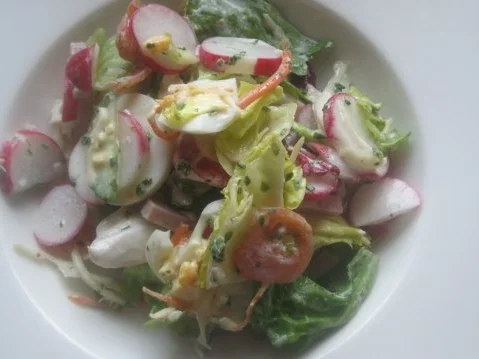 Radieschen und mehr, mit wildem Dressing - Rezept - Bild Nr. 4