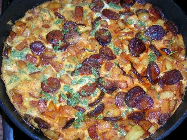 Rezept: Kartoffel-Chorizo-Tortilla Bild Nr. 2 Kartoffel-Chorizo-Tortilla - Rezept - Bild Nr. 2