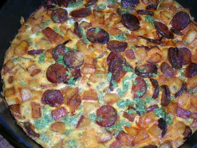 Rezept: Kartoffel-Chorizo-Tortilla Bild Nr. 3 Kartoffel-Chorizo-Tortilla - Rezept - Bild Nr. 3