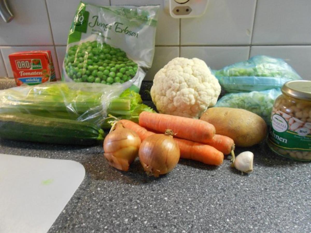 Italienische Gemüsesuppe Minestrone Vegetarisch - Rezept - Bild Nr. 2