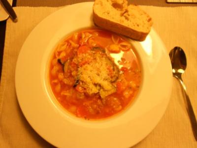 Rezept: Italienische Gemüsesuppe Minestrone Vegetarisch Italienische Gemüsesuppe Minestrone Vegetarisch - Rezept