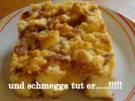 Rosenkuchen aus Quarkteig mit Mascarpone-Rum Erdbeerkonfitüren Füllung und dick Streusel - Rezept