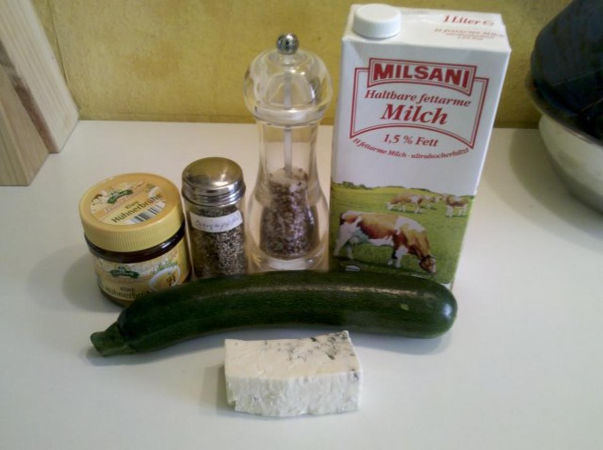 Geflügel: Schlemmerente mit Gorgonzola-Zucchinisoße und Lachsnudeln - Rezept - Bild Nr. 11