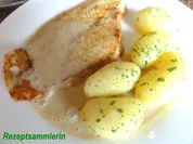 Fisch:   SCHOLLENFILET an Senfsauce - Rezept