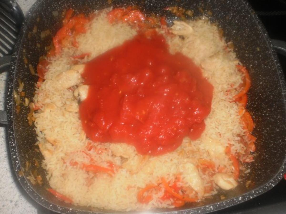 Hähnchen-Reis-Topf mit Chorizo - Rezept - Bild Nr. 13