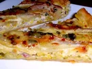 Blätterteigtarte mit Lauch Birne und Roquefort - Rezept