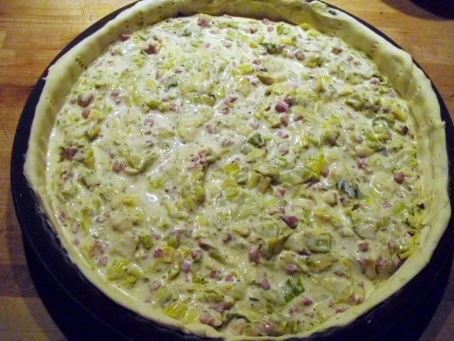 Rezept: Blätterteigtarte mit Lauch Birne und Roquefort Bild Nr. 3 Blätterteigtarte mit Lauch Birne und Roquefort - Rezept - Bild Nr. 3