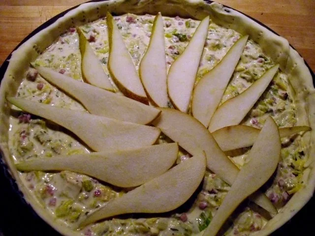 Rezept: Blätterteigtarte mit Lauch Birne und Roquefort Bild Nr. 4 Blätterteigtarte mit Lauch Birne und Roquefort - Rezept - Bild Nr. 4