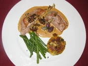 Filetspitzen mit Kartoffelpflanzerl, Pfifferlingen und "Schischi" - Rezept