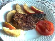 Leber, gebraten mit Apfel - Rezept