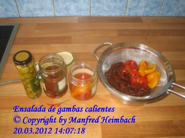 Shrimps - Ensalada de gambas calientes – Warmer Shrimpssalat - Rezept - Bild Nr. 3