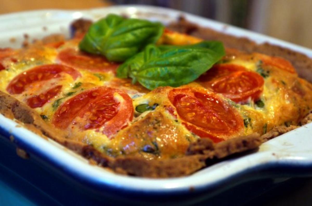 Tomaten-Basilikum-Quiche - Rezept