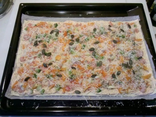 Flammkuchen: Pikanter Garnelen-Flammkuchen â la Gudrun - Rezept - Bild Nr. 9